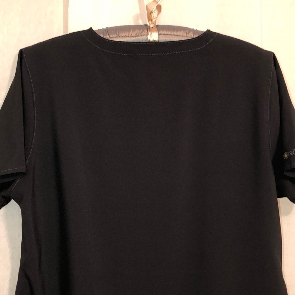 carhartt M Force Stretch Black Blue Scrub Top - Picture 4 of 15